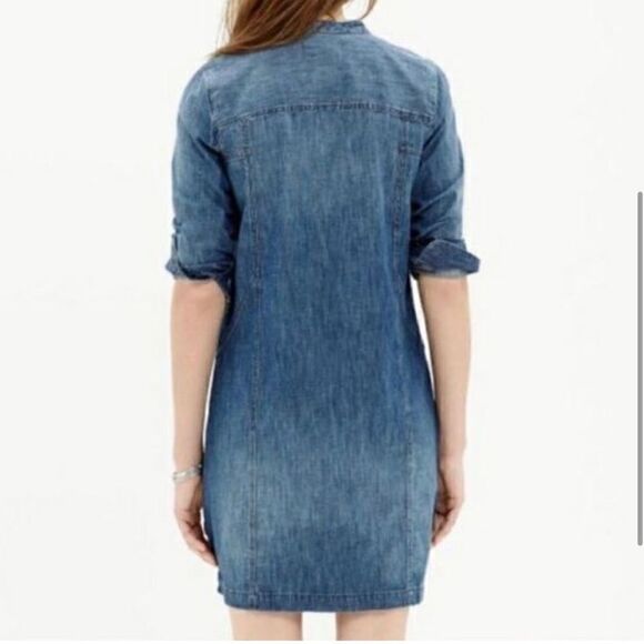Madewell Downshift Denim Shirt Dress Blue - Picture 4 of 9